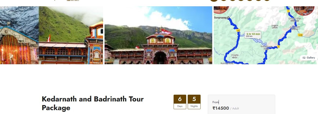 Badrinath and Kedarnath tour package details in Hindi